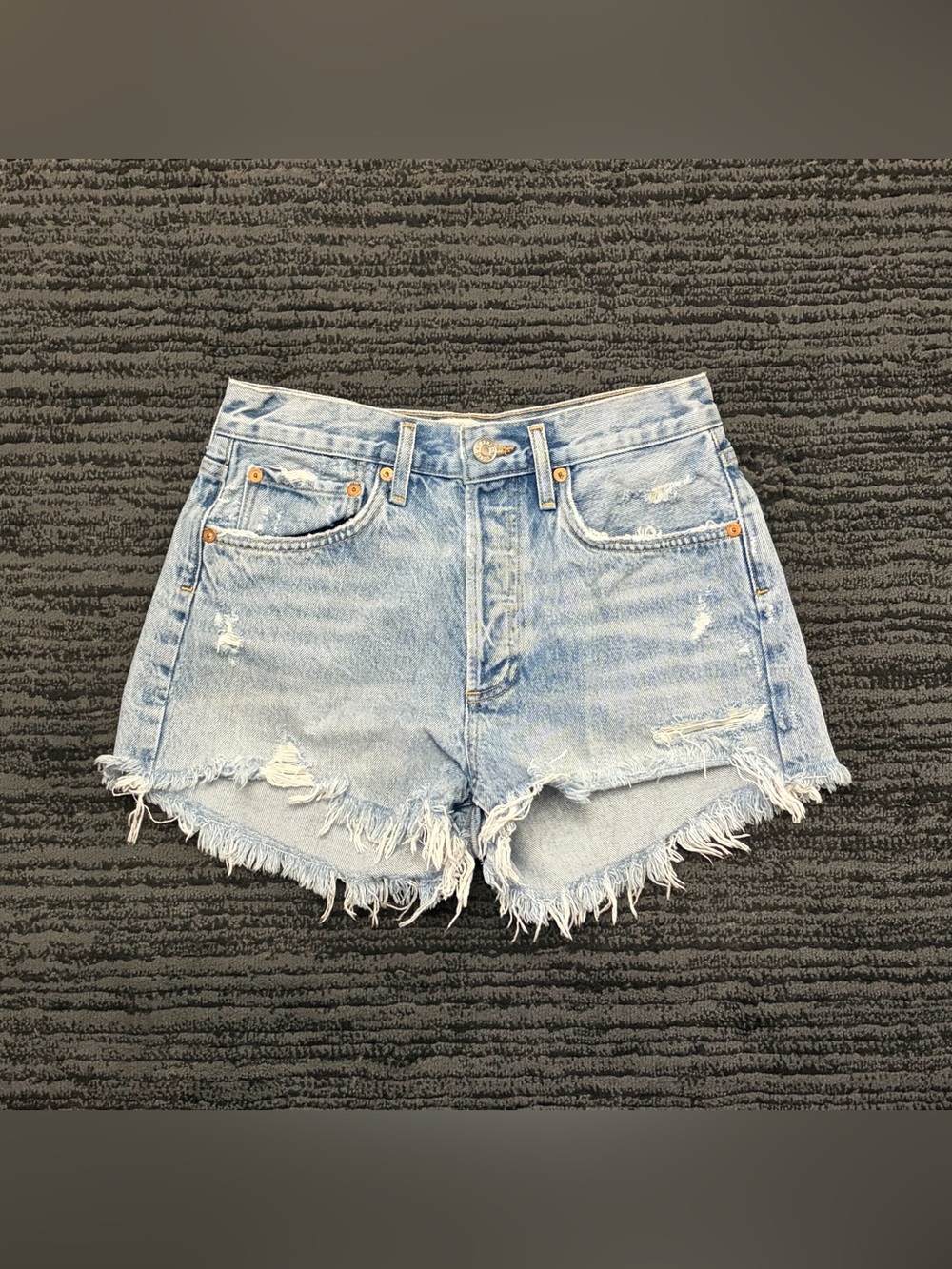 AGOLDE Parker Vintage Cut Off Denim Shorts